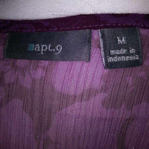 Apt. 9 sheer purple blouse. - Picture 3 of 4